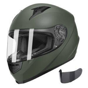 GLX Unisex-Adult GX11 Compact Lightweight Full Face Motorcycle Street Bike Helmet