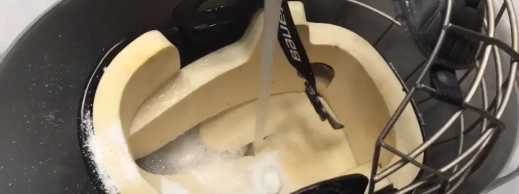 Hand Washing Hockey Gear